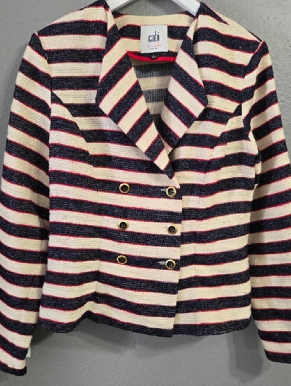 Cabi Nautical Saylor Double Breasted Blazer Size 6